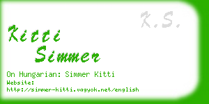 kitti simmer business card